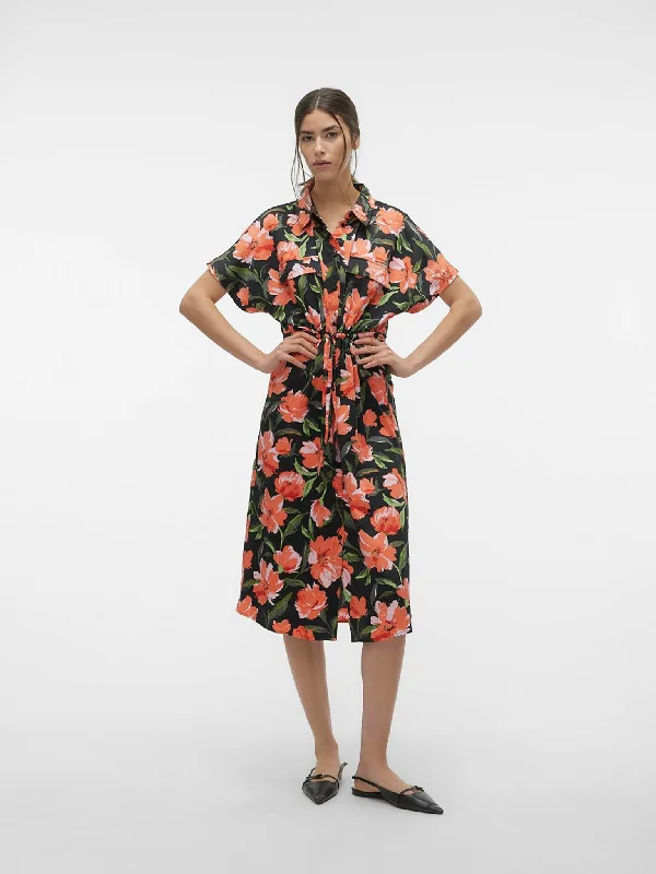 Γυναικείο φόρεμα VMLILLIAN REMI SS CALF WIDE DRESS WVN 10311048 | 10311048 Tunics Evening elegant Γυναικείο φόρεμα VMLILLIAN REMI SS CALF WIDE DRESS WVN 10311048 | 10311048 Tunics Evening elegant