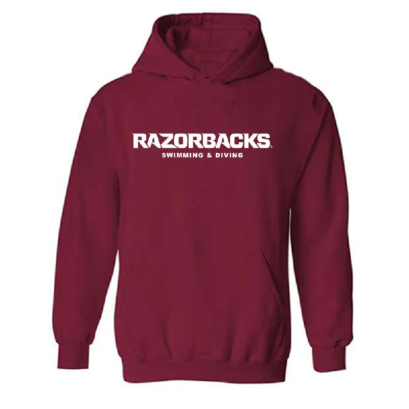 Arkansas - NCAA Women's Swimming & Diving : Gracie Colvin - Hooded Sweatshirt Hoodie with Hem Patch Decorative Personalized Arkansas - NCAA Women's Swimming & Diving : Gracie Colvin - Hooded Sweatshirt Hoodie with Hem Patch Decorative Personalized