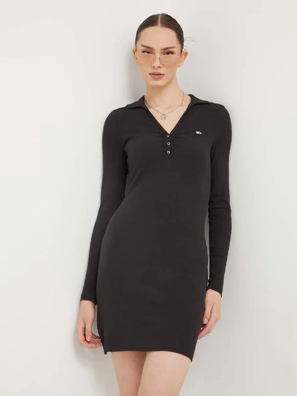 Γυναικείο φόρεμα ριπ TJW POLO DRESS DW0DW15880BDS | DW0DW15880BDS Boat Neckline Classic Γυναικείο φόρεμα ριπ TJW POLO DRESS DW0DW15880BDS | DW0DW15880BDS Boat Neckline Classic