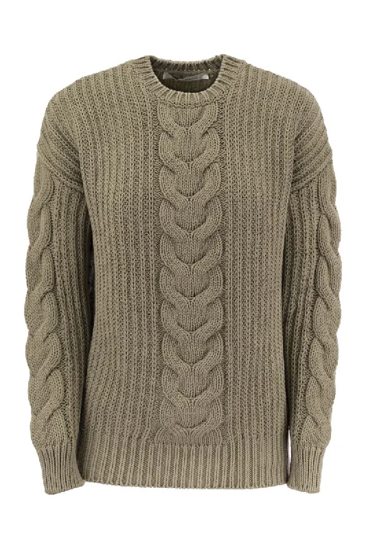 ACCIAIO1234 - Ribbed cotton over pullover Shirred Sleeve Feminine