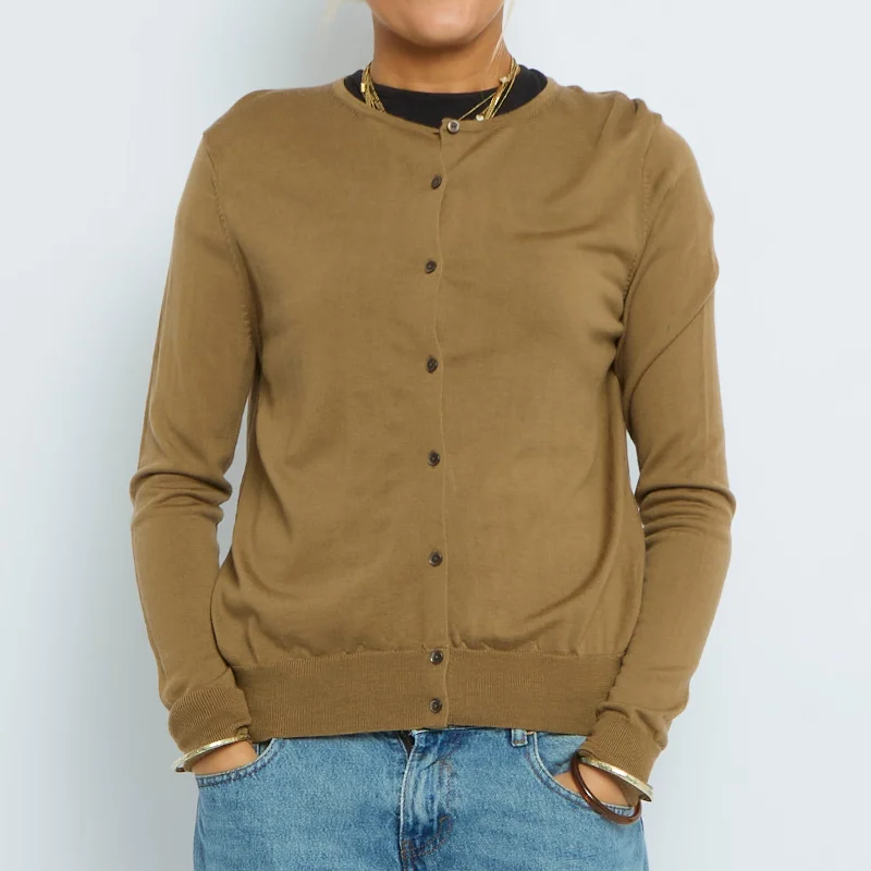 Fine Knit Cardigan - UK 12 Zippered Buttoned Snapped