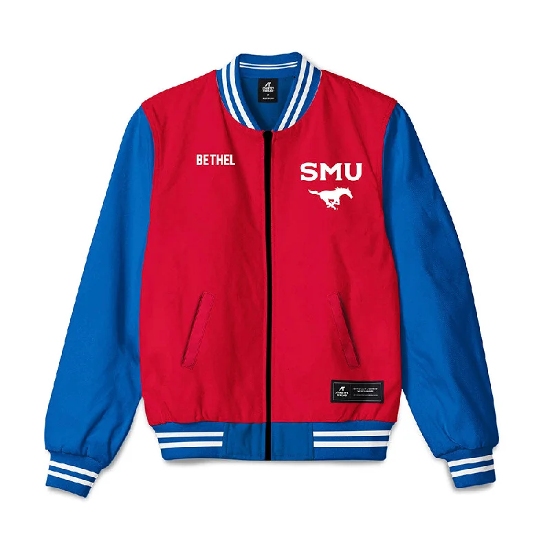 SMU - NCAA Women's Rowing : Avery Bethel - Bomber Jacket Fleece Jacket Down Jacket Feather Jacket SMU - NCAA Women's Rowing : Avery Bethel - Bomber Jacket Fleece Jacket Down Jacket Feather Jacket