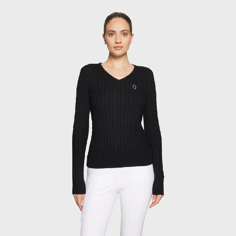 Samshield Ladies Pullover Lisa Winter Black Silver Turtleneck Warm Pullover