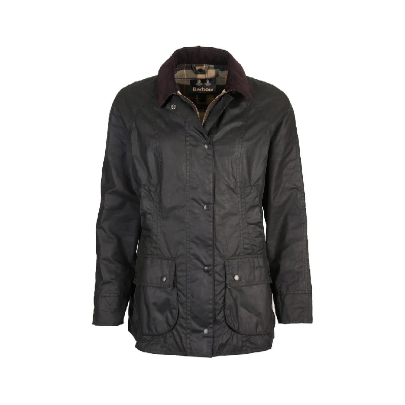 Barbour Women's Beadnell Wax Jacket Trench Coat Raincoat Waterproof Jacket