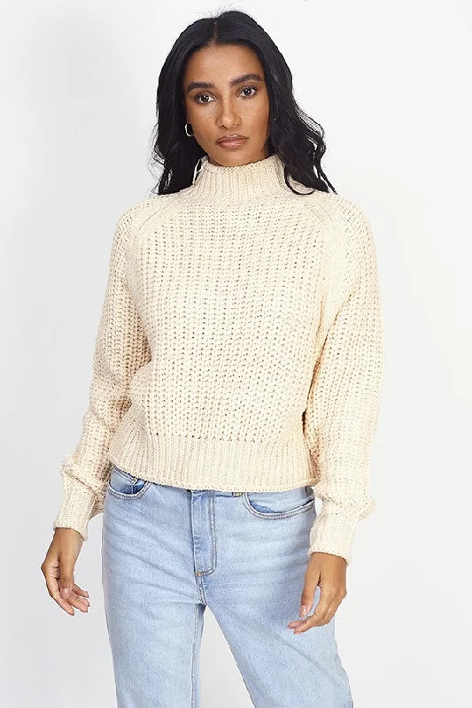 PLAIN CHUNKY FISHERMAN KNITTED RAGLAN JUMPER Thin Thick Dense