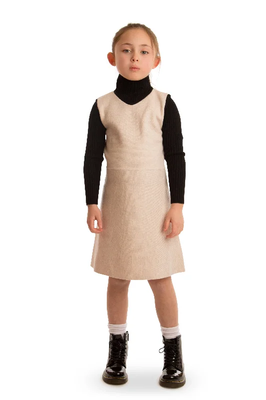 Mock Jumper Dress SNK965 Lace Blend Ribbed Blend Corduroy Blend