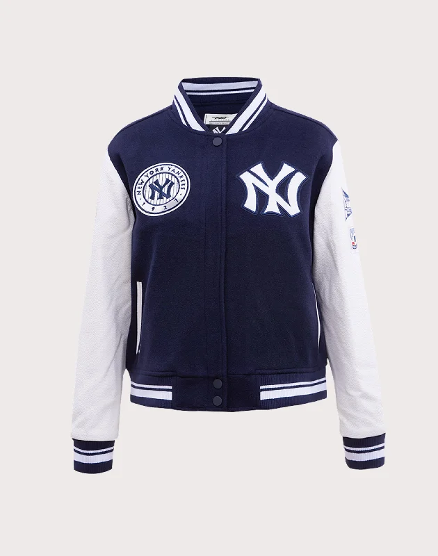 Pro Standard New York Yankees Retro Classic Rib Wool Varsity Jacket Trench Coat Raincoat Waterproof Jacket Pro Standard New York Yankees Retro Classic Rib Wool Varsity Jacket Trench Coat Raincoat Waterproof Jacket
