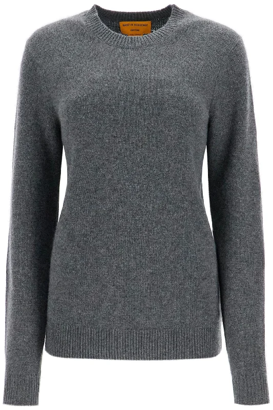 Cashmere Crewneck Pullover  - Grey Port Neck Pullover