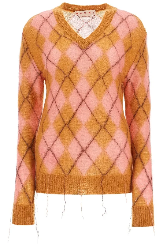 Distressed Mohair Pullover  - Pink Hooded Pullover Sweater
