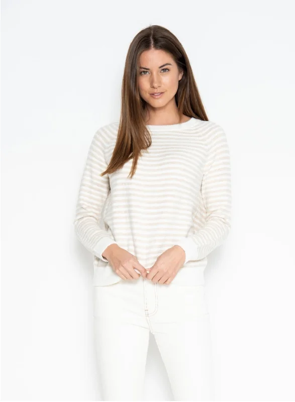 One Grey Day | Stanley Stripe Pullover Open Neck Pullover