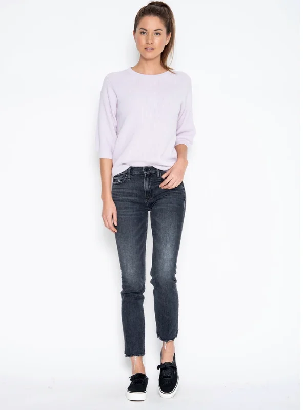 One Grey Day | Haven 3/4 Cashmere Pullover One Shoulder Top