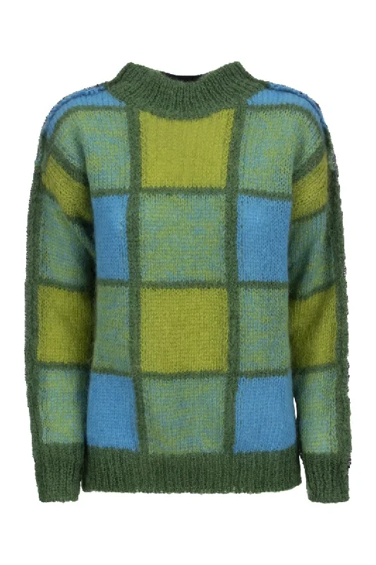 Wool and Mohair blend pullover Short Puff Sleeve