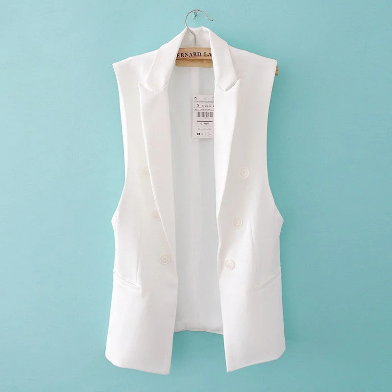 Long Vest Jacket Women Sleeveless Blazer Feminino Quilted Vests Famous Brand Veste Femme Fashion Button Vest Outwear ow0114 Front Pockets Side Pockets Patch Pockets Long Vest Jacket Women Sleeveless Blazer Feminino Quilted Vests Famous Brand Veste Femme Fashion Button Vest Outwear ow0114 Front Pockets Side Pockets Patch Pockets