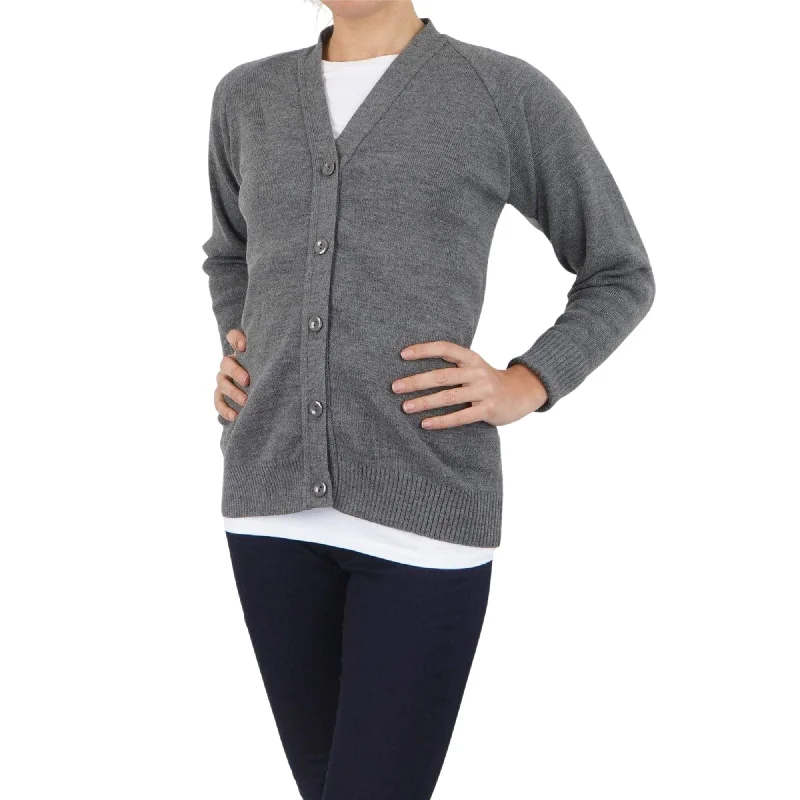 Balmoral V-Neck Raglan Soft Touch Cardigan Cotton Fabric Linen Fabric Terry Fabric
