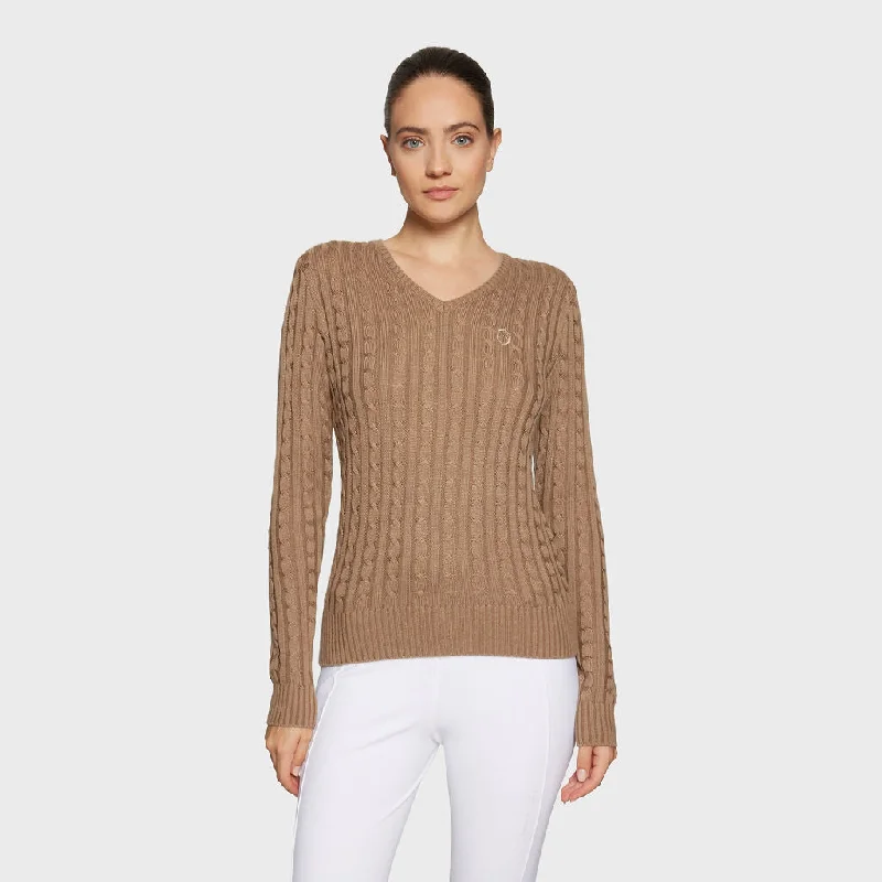 Samshield Ladies Pullover Lisa Winter Camel Chunky Knit Pullover