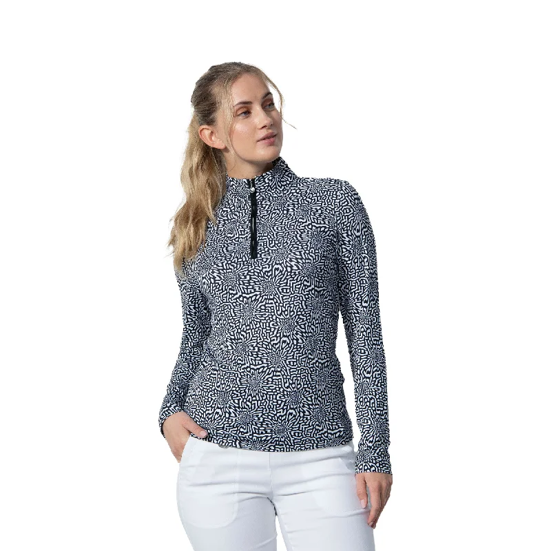 Daily Sports Kyoto Half Zip Womens Golf Pullover One Shoulder Top
