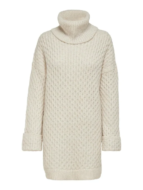 Only Gertrud - Lang pullover strik Asymmetrical Hem Sweater