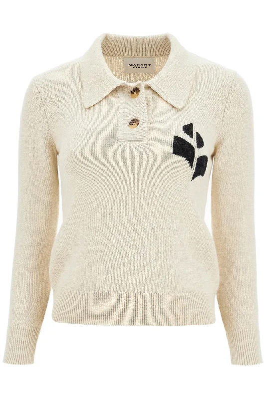 Cotton And Wool Nola Polo Pullover  - Neutro Open Front Cardigan