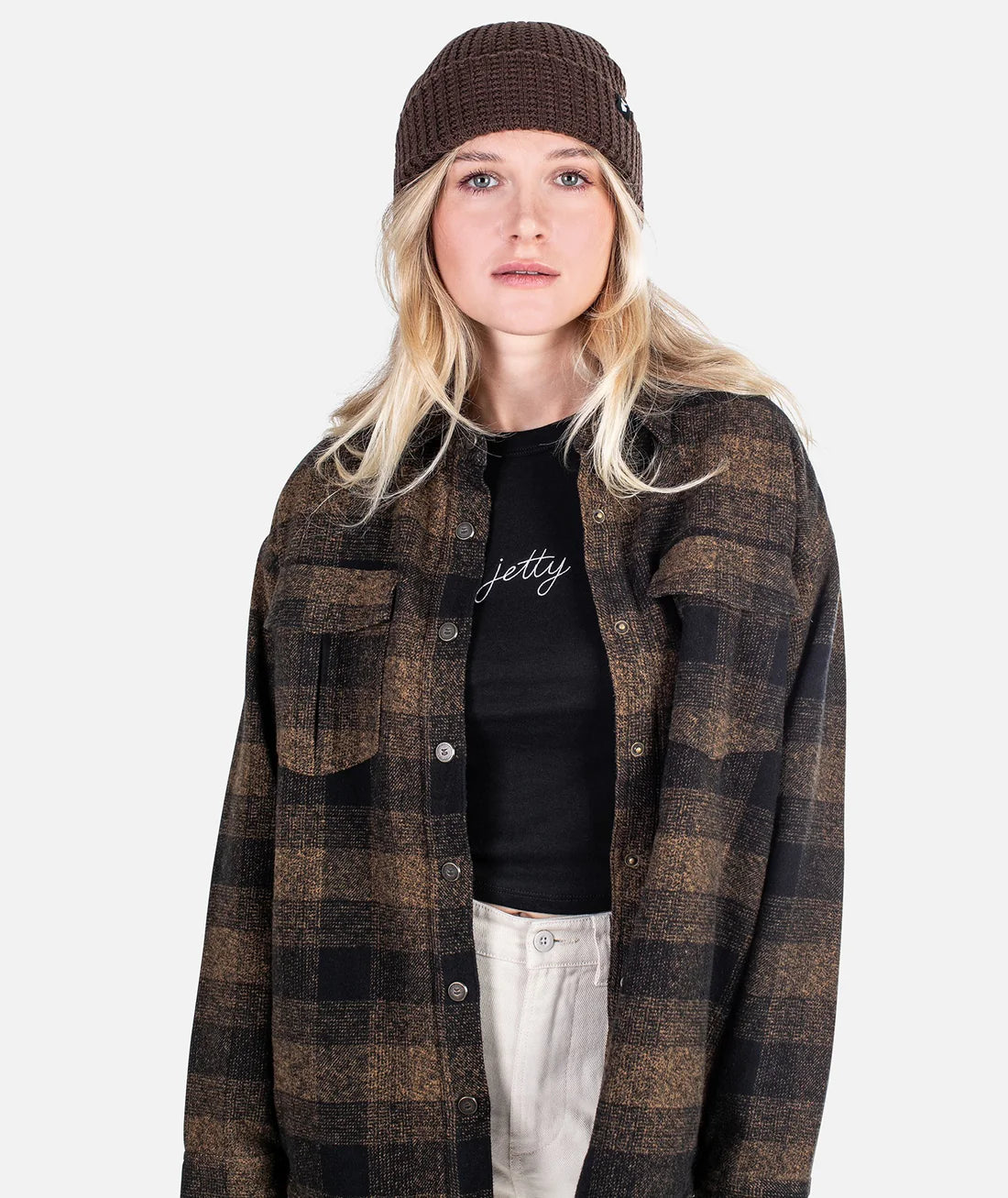 Nivean Flannel Jacket - Black Fitted Jacket Loose Jacket Oversized Jacket