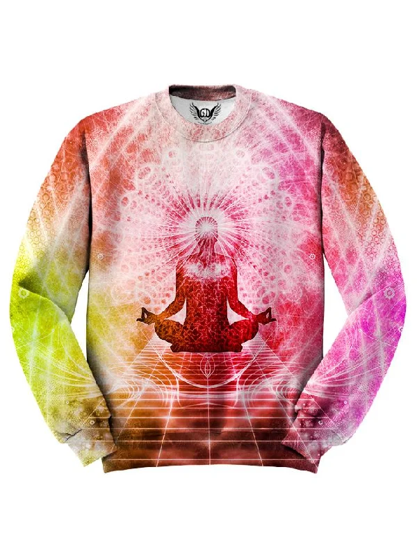 Enlightened Chakra Visionary Art Sweater Fleece Fabric Down Fabric Feather Fabric