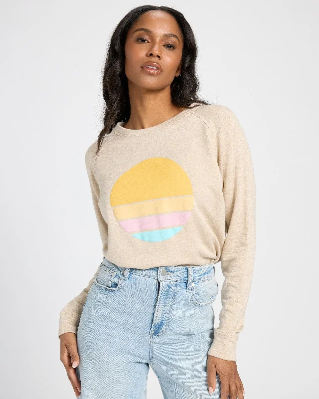 78&Sunny Logo Graphic Pullover Puff Sleeve Stylish