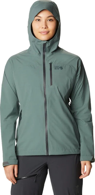 Stretch Ozonic 2.0 Waterproof Jacket - Women's|-|Manteau imperméable Stretch Ozonic 2.0 - Femme Zippered Front Buttoned Front Snap Front Stretch Ozonic 2.0 Waterproof Jacket - Women's|-|Manteau imperméable Stretch Ozonic 2.0 - Femme Zippered Front Buttoned Front Snap Front