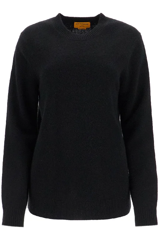 Cashmere Crewneck Pullover  - Black Kimono Neck Pullover