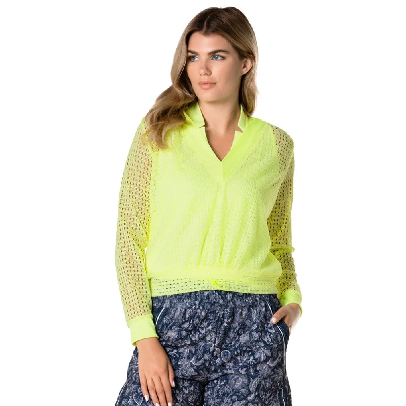 Lucky In Love Tres Chic Womens Golf Pullover Oblong Neck Pullover