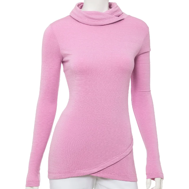 EP NY Bora Bora Shawl Collar Womens Long Sleeve Golf Pullover Sabrina Neck Pullover