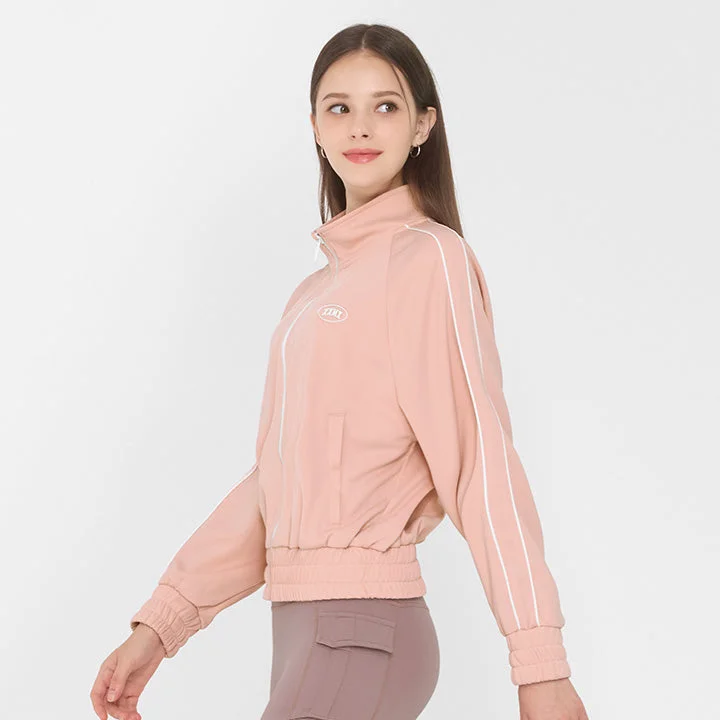 Line Track Jacket Stand-Up Collar Roll-Neck Collar Turtle Neck