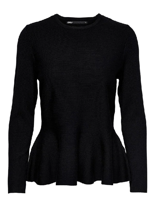 Only Bologna - Pullover strik Faux Fur Trim