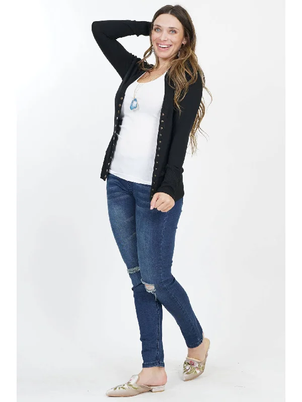 Zenana Plus Size Snap Button Cardigan Striped Floral Plaid