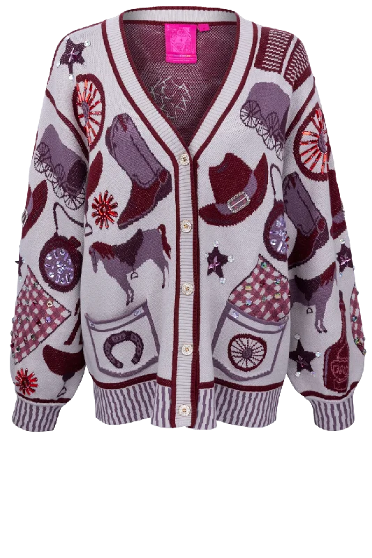 Queen of Sparkles Western Icon Cardigan Iron Safe Non-Iron Wrinkle Free