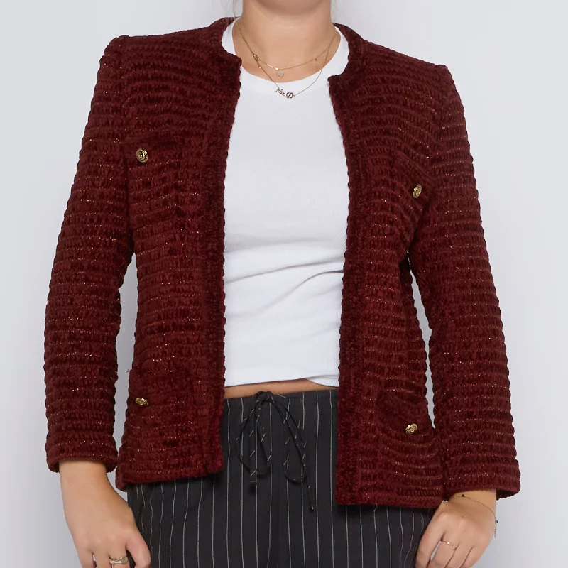 Heavy Knit Buttoned Cardigan - UK 10 Modern Contemporary chic