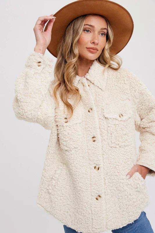 Boucle Woken Jacket Welt Pockets Slit Pockets Flap Pockets