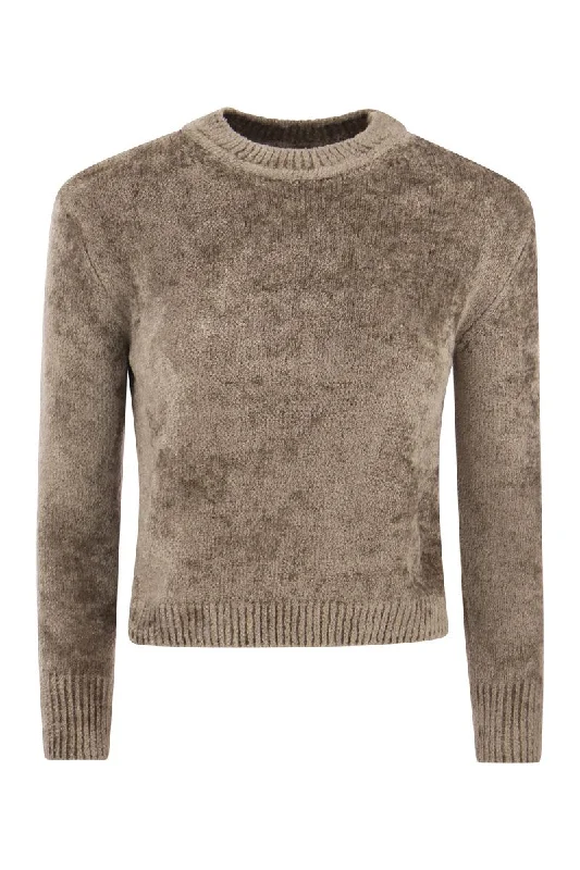 Resort pullover in chenille knit Slim Sleeve Pullover