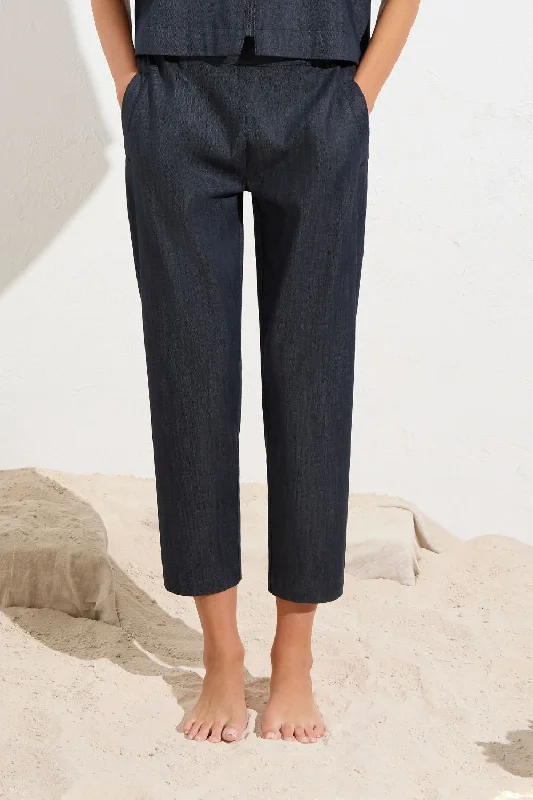 Welt Pocket Trouser | Deep Indigo Trousers Floral Bohemian