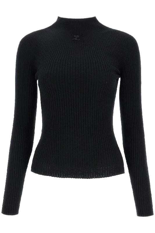Fleece Pullover  - Black Jewel Neck Pullover