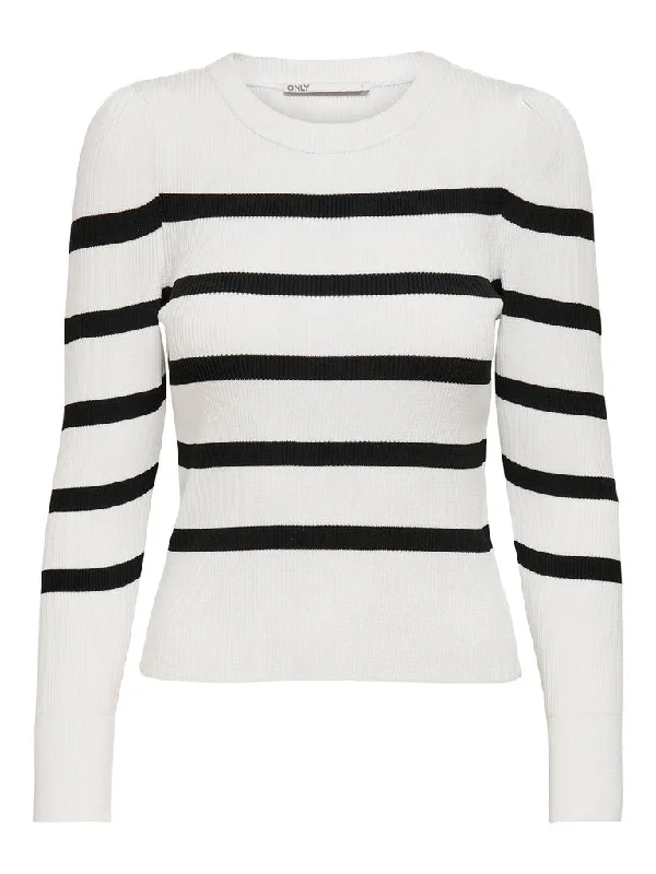 Only Sally - Puf stribet pullover Angora Wool Cozy
