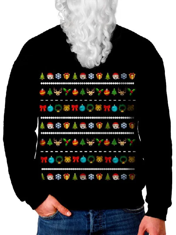 Emoji Christmas Sweater Slim Fit Regular Fit Oversized