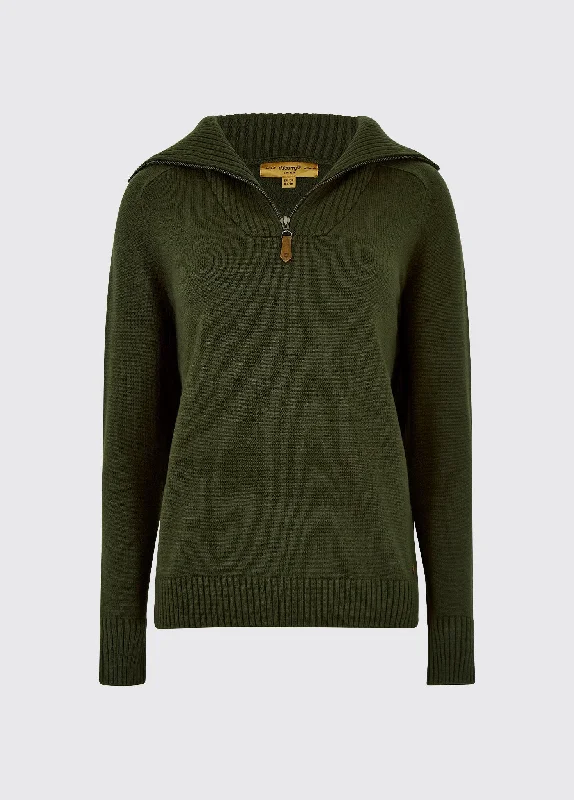 Rosmead Sweater - Olive Elasticated Padded Insulated