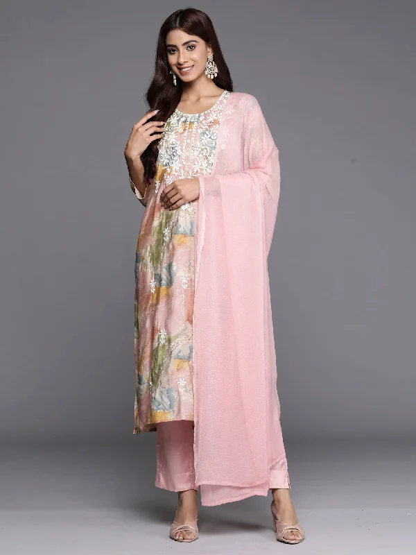 Women Multi Embroidered Straight Kurta Trousers With Dupatta Set - Taantav Trousers Modern Contemporary Women Multi Embroidered Straight Kurta Trousers With Dupatta Set - Taantav Trousers Modern Contemporary