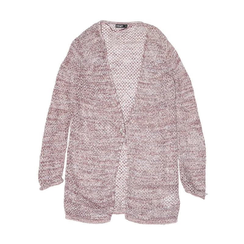 Crochet Knit Long Cardigan - UK 12 Boxy Cardigan Fitted Cardigan A-Line