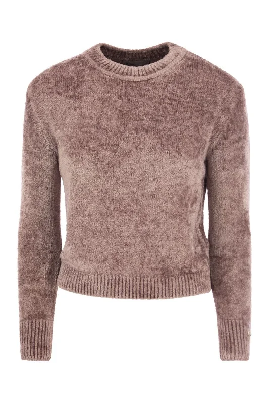 Resort pullover in chenille knit Solo Sleeve Pullover