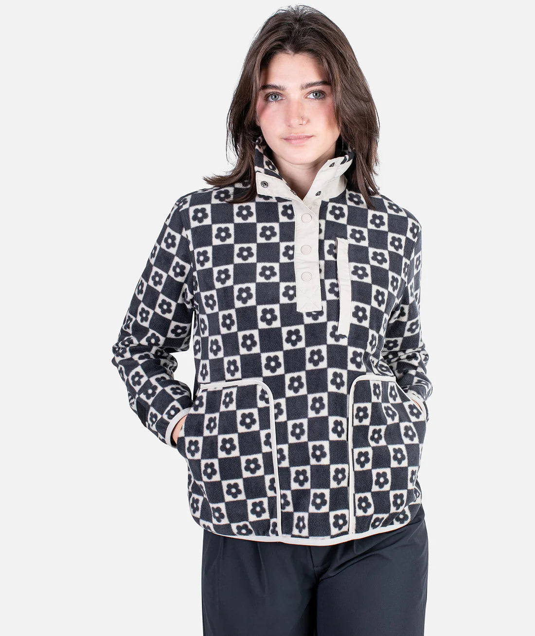 Juniper Fleece Jacket - Black Tailored Jacket Straight Jacket A-Line Jacket