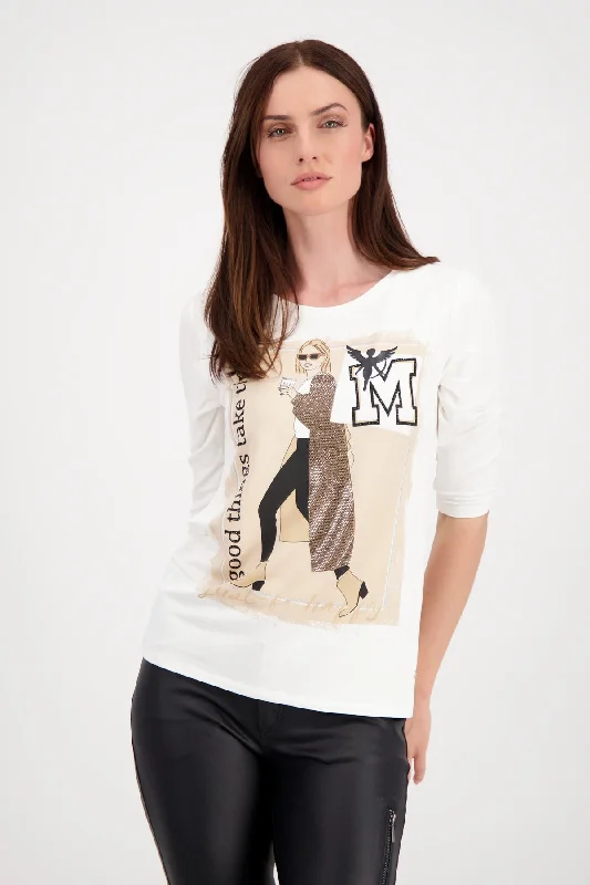 Pullover, schwarz Over Sleeve Pullover