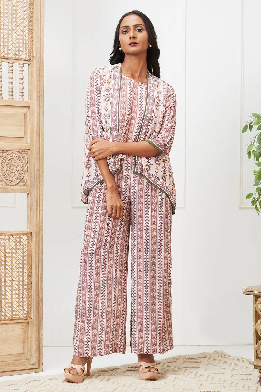 Tabriz Embroidered Co-ord Set With Jacket Cotton Jacket Linen Jacket Terry Jacket