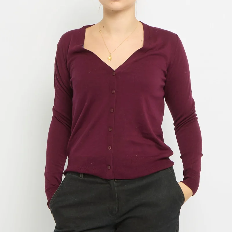 V-Neck Cardigan - UK 10 Lightweight Heavyweight Midweight