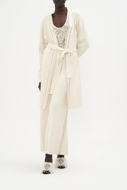 COTTON CASHMERE CARDIGAN CAT NAP Cable Knit Ribbed Knit Lace Knit