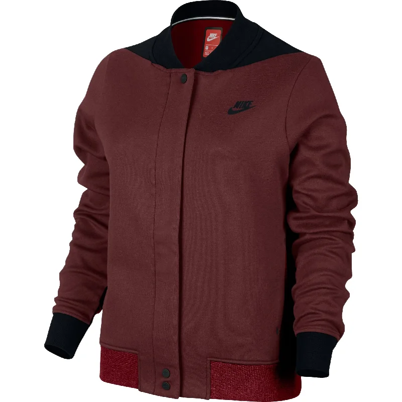 Nike Tech Fleece Destroyer Women's Jacket Burgundy Cotton Fabric Linen Fabric Terry Fabric Nike Tech Fleece Destroyer Women's Jacket Burgundy Cotton Fabric Linen Fabric Terry Fabric